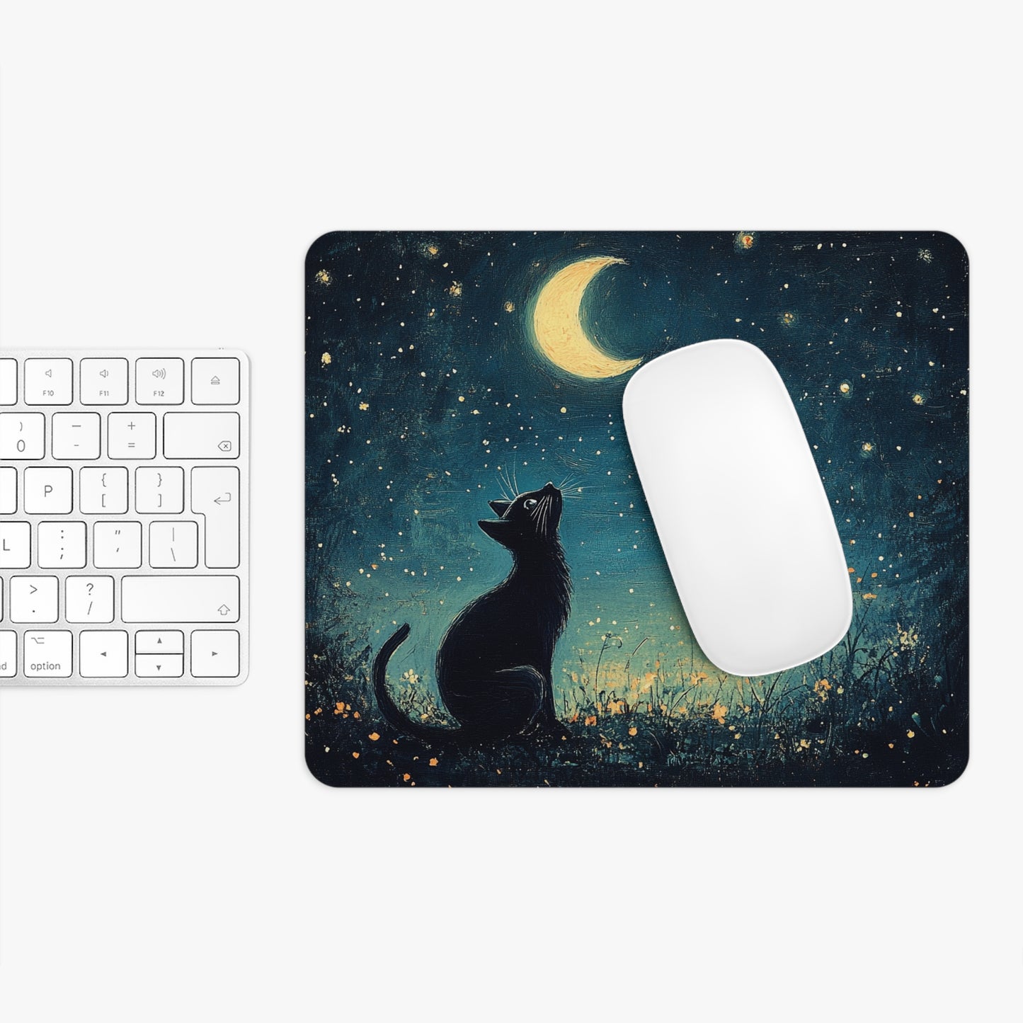Mouse Pad- Cute Black Cat Mouse Pad ,Office Decor Computer Desk, Gaming Pad