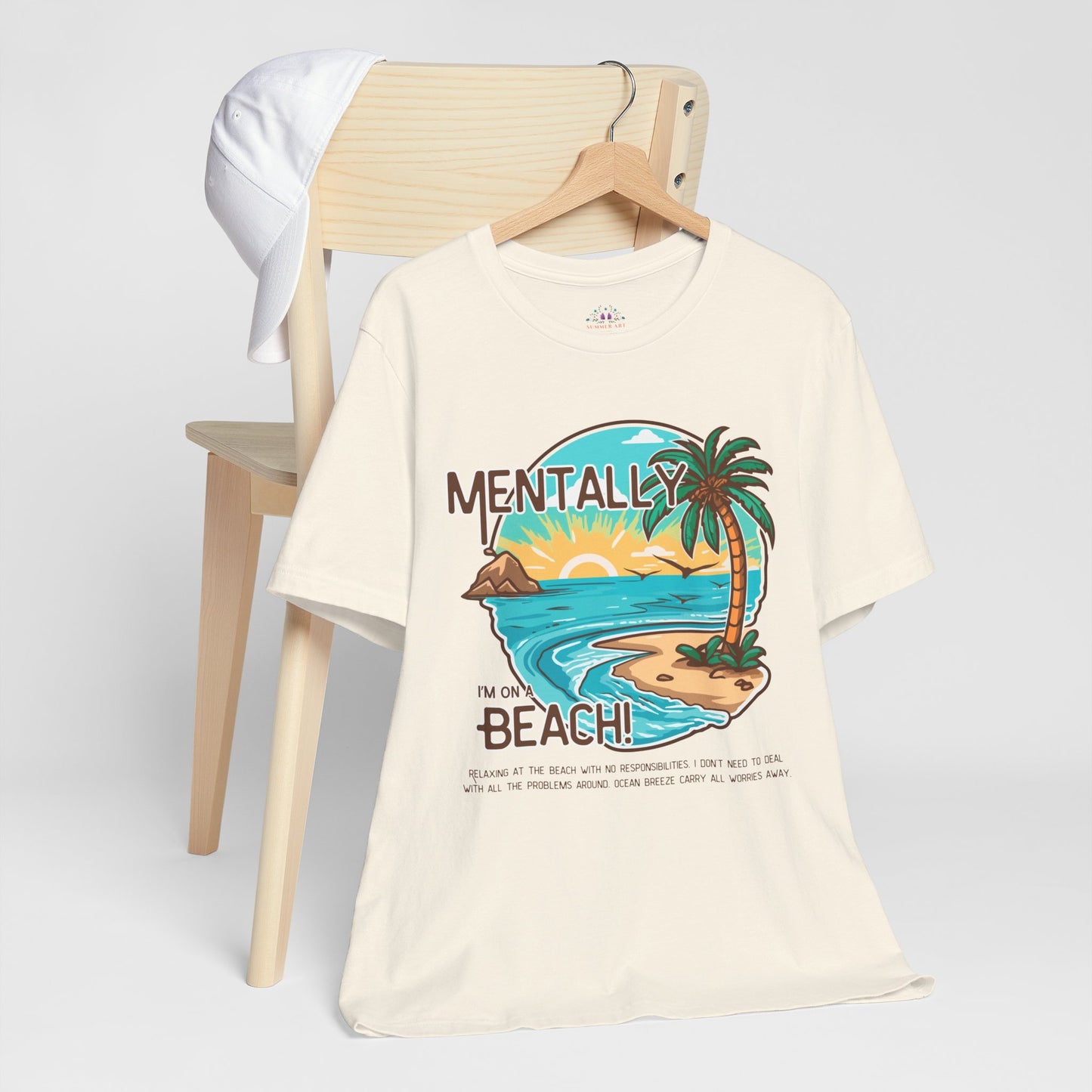Vacation Shirts Mental Health TShirt - Beach Vibes Tee, Summer Relaxation Vintage T Shirt
