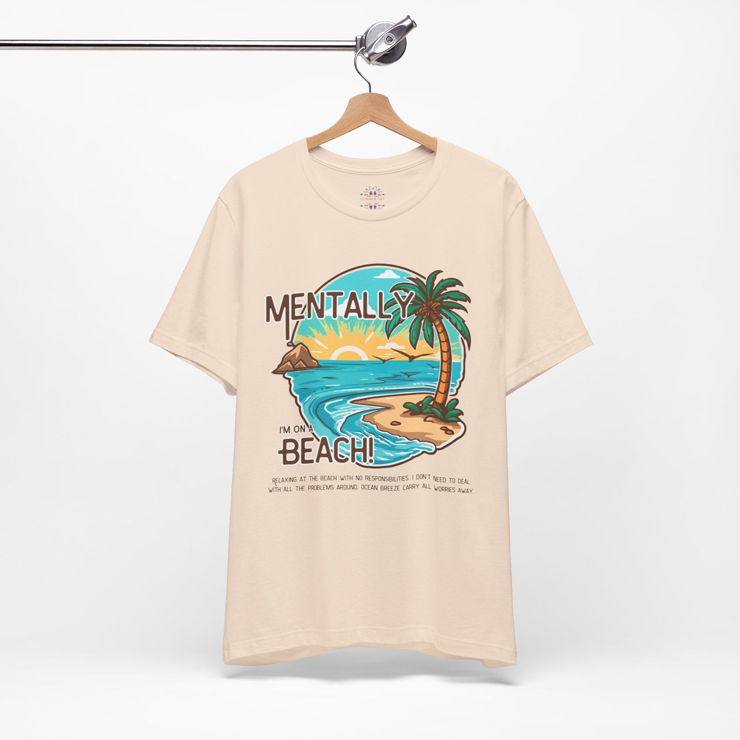 Vacation Shirts Mental Health TShirt - Beach Vibes Tee, Summer Relaxation Vintage T Shirt