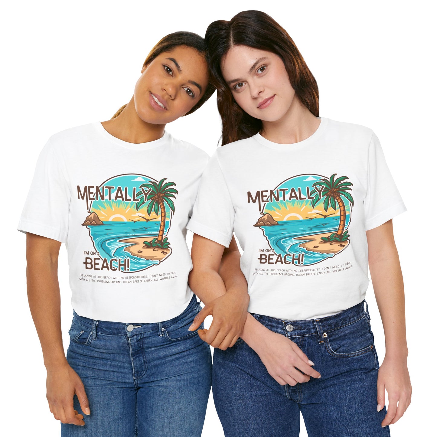 Vacation Shirts Mental Health TShirt - Beach Vibes Tee, Summer Relaxation Vintage T Shirt