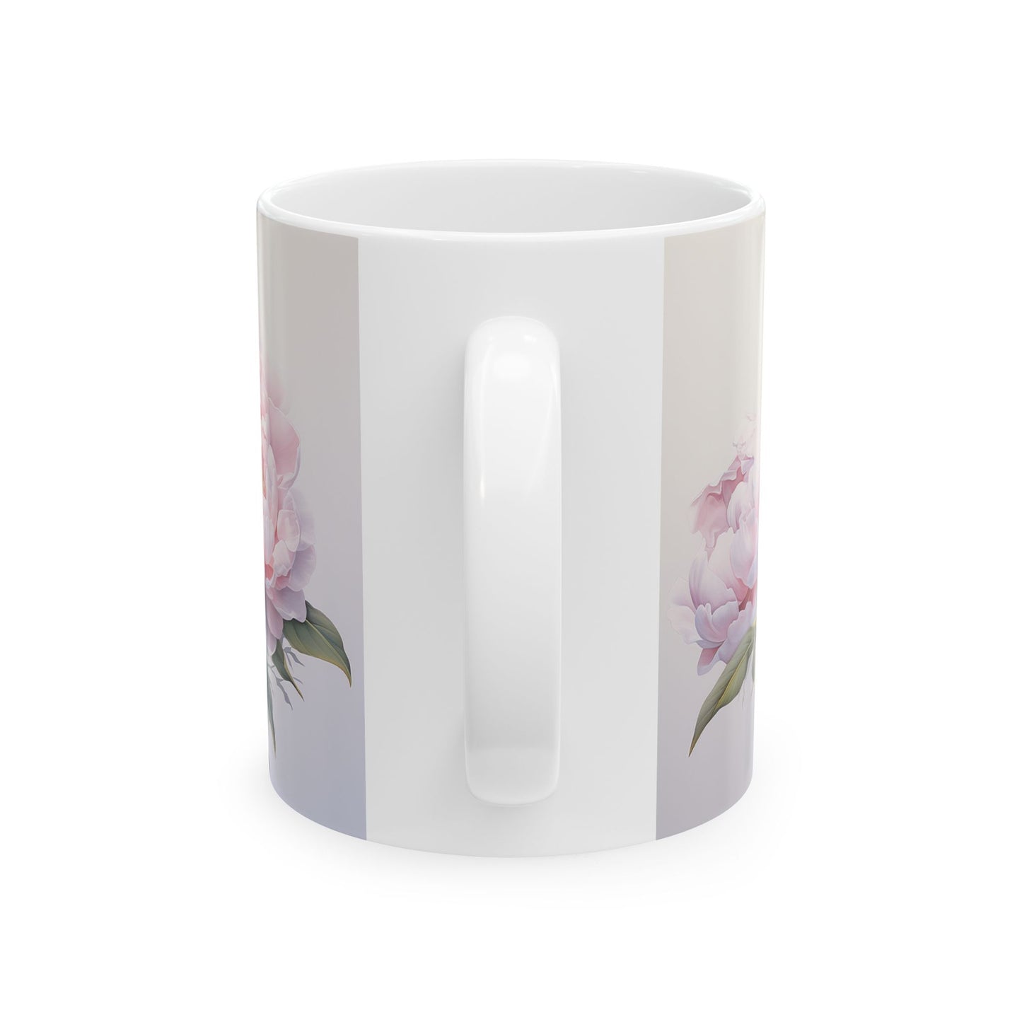 Floral Peonies Coffee Mug - Summer Kitchen Decor, Pretty Peony Flower Cup, Bridal Shower Thank You Gift