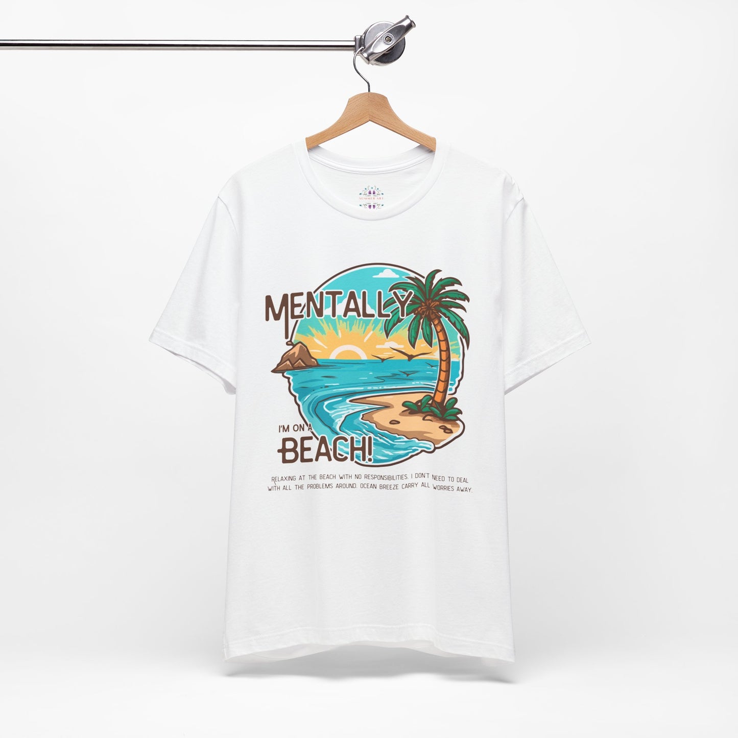 Vacation Shirts Mental Health TShirt - Beach Vibes Tee, Summer Relaxation Vintage T Shirt