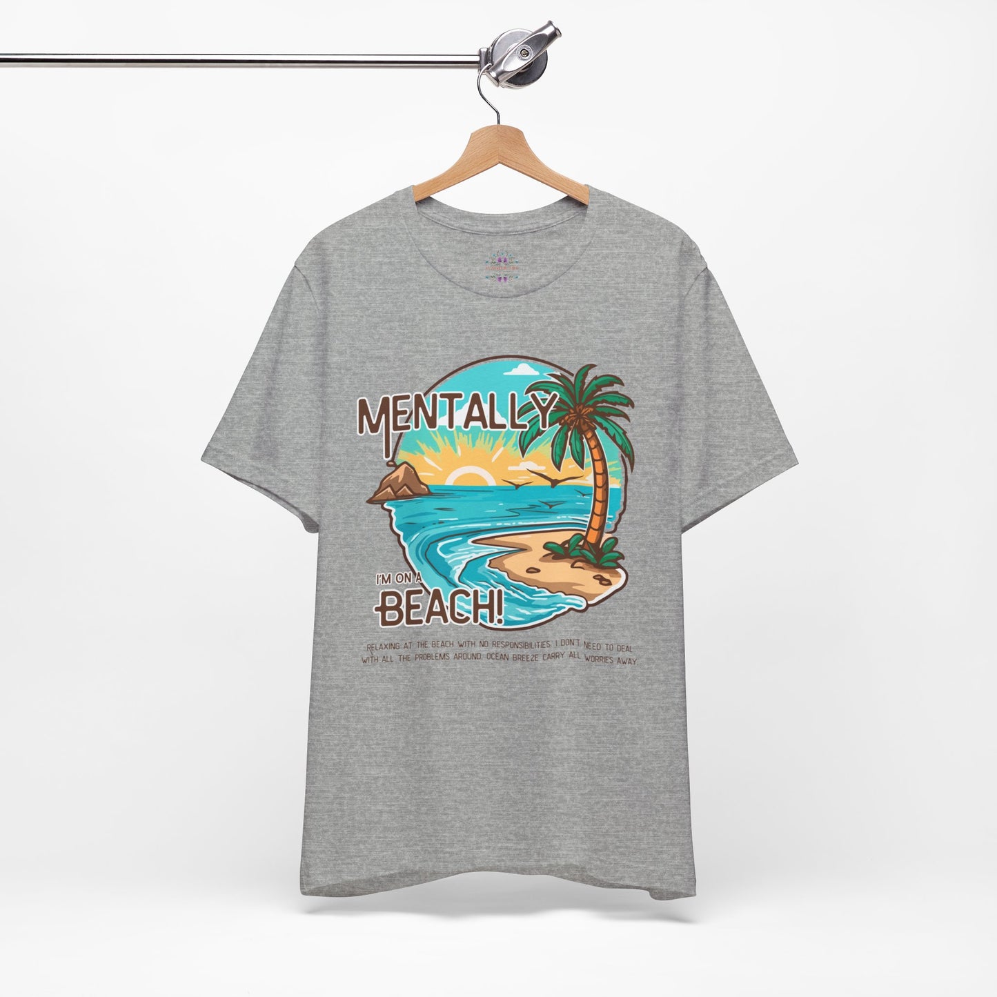 Vacation Shirts Mental Health TShirt - Beach Vibes Tee, Summer Relaxation Vintage T Shirt