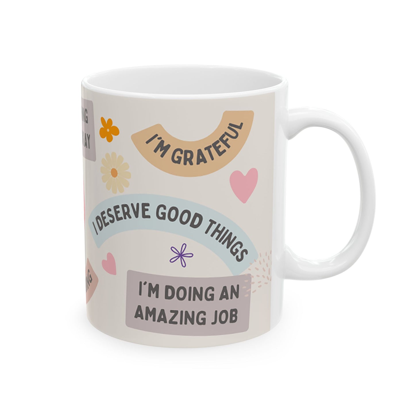 Affirmation Mug- Mental Health, Mindset Quote, Motivational Self Care Mug Everyday Manifest Affirmation Wellbeing Mental Health Gift for Her