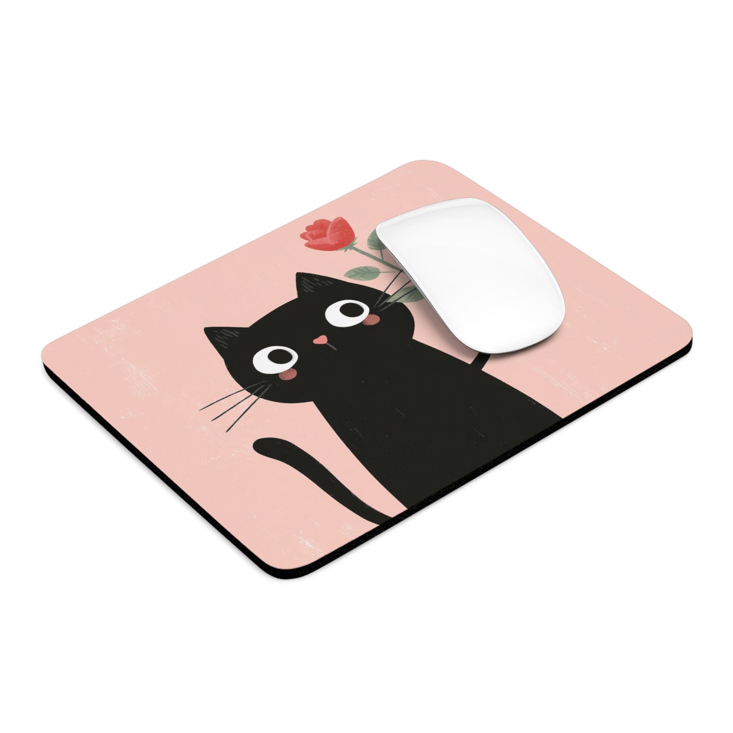 Mouse Pad for Desk, Gift for School Mouse Pad, Office Desk Decor, Cat Lover Gift Floral Mouse Matt Unique Gift for Her PC Kawaii Accessories