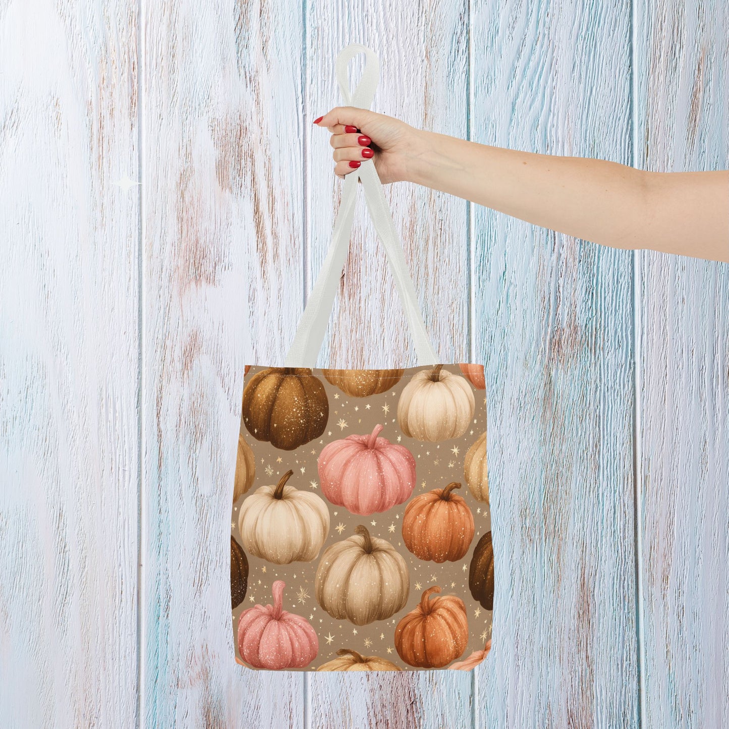 Fall Autumn Pumpkin Tote Bag, Fall Market Shopping Bag, Halloween Trick or Treat AOP Tote Bag, Cute Pumpkins Bookish Tote Bag Gift for Her