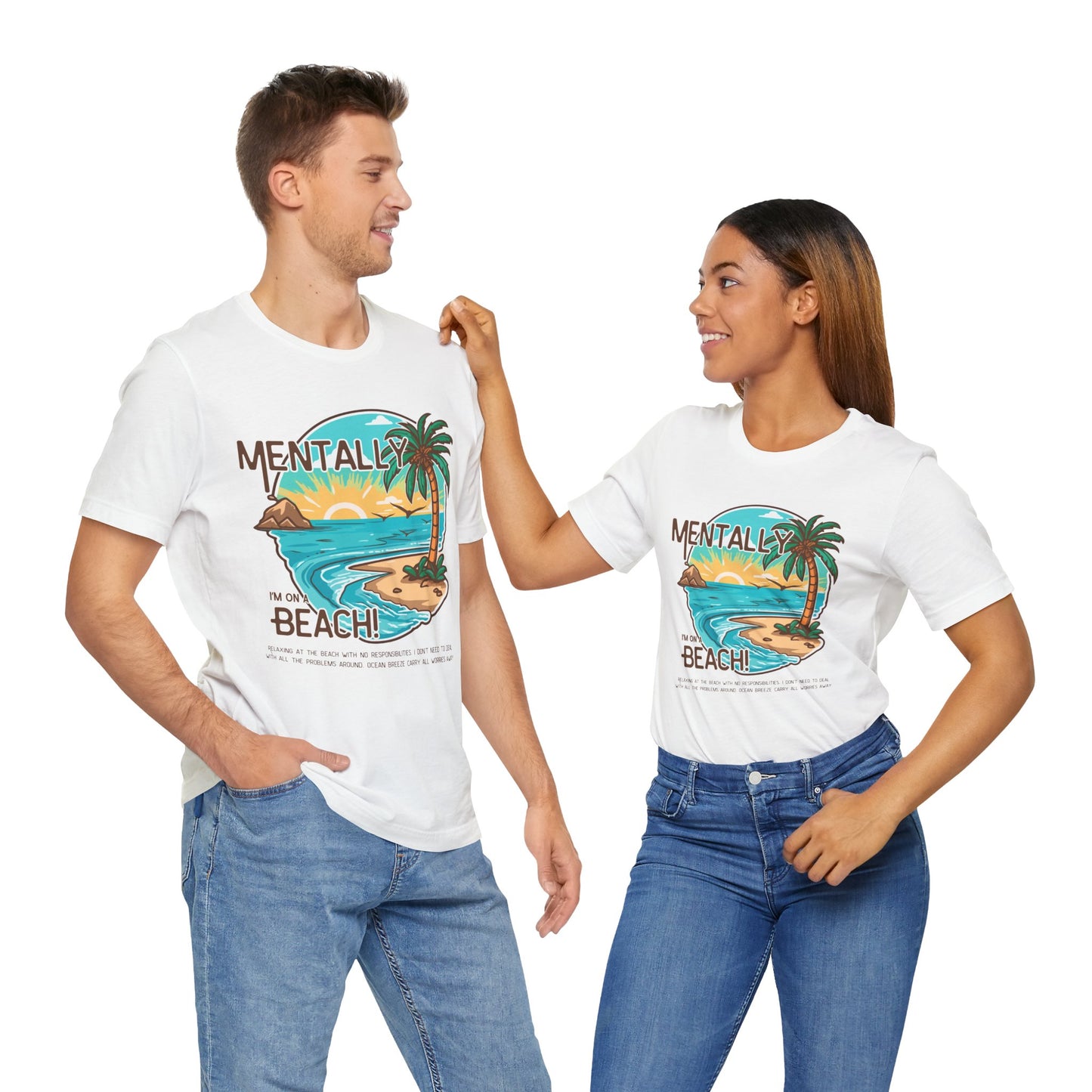 Vacation Shirts Mental Health TShirt - Beach Vibes Tee, Summer Relaxation Vintage T Shirt