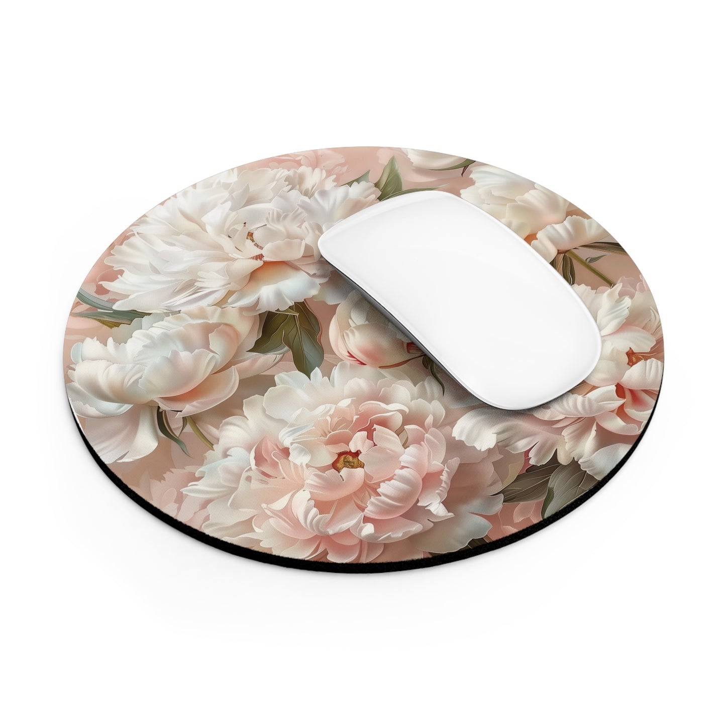 Pink Peony Mouse Pad- Floral Print, Flower Mouse Mat, Vintage Mouse Pad, Peony Desk Accessories, PC mouse pad, 3Dpeony