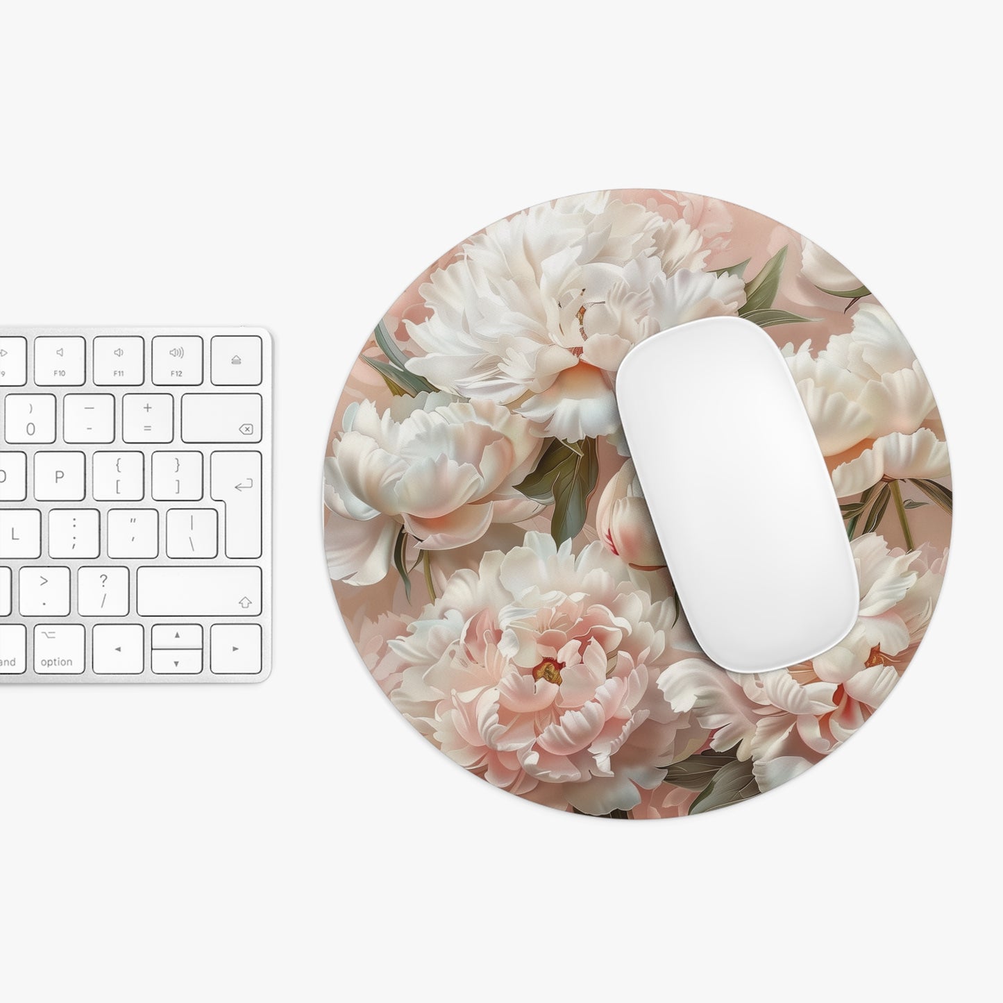 Pink Peony Mouse Pad- Floral Print, Flower Mouse Mat, Vintage Mouse Pad, Peony Desk Accessories, PC mouse pad, 3Dpeony