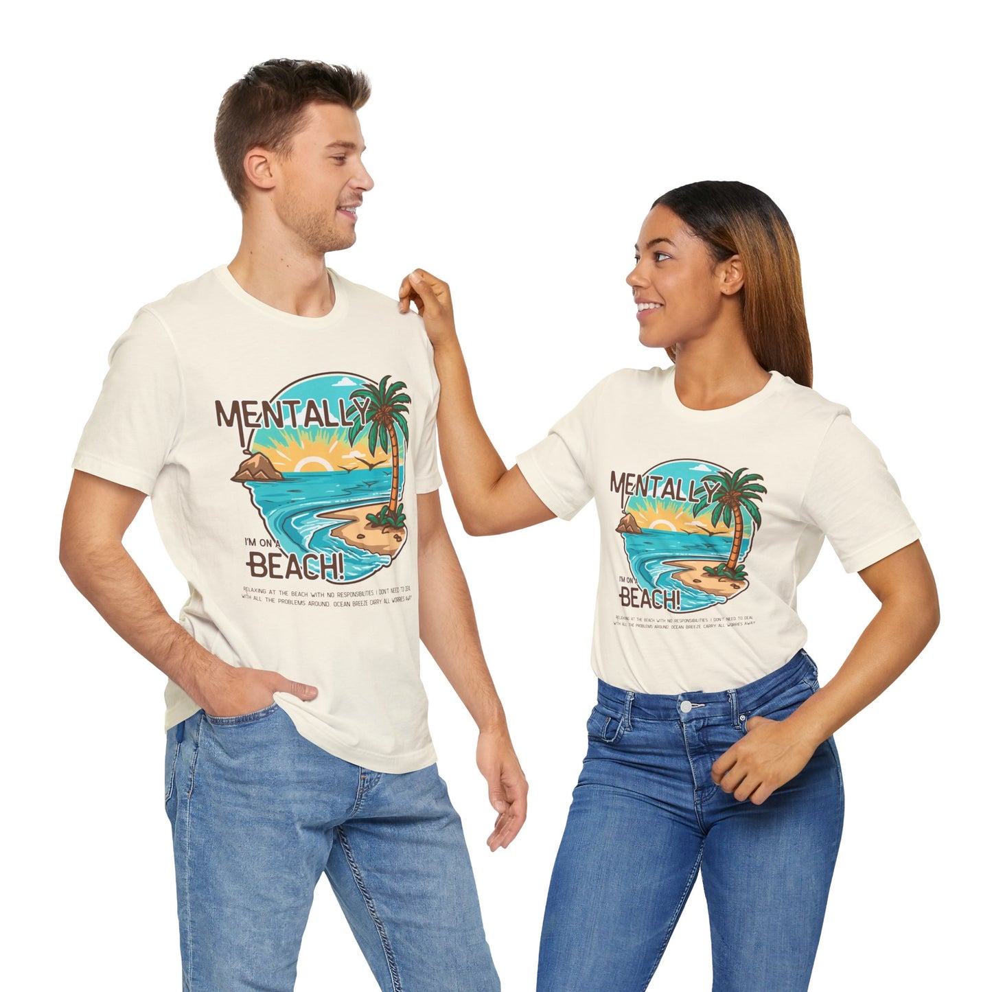 Vacation Shirts Mental Health TShirt - Beach Vibes Tee, Summer Relaxation Vintage T Shirt