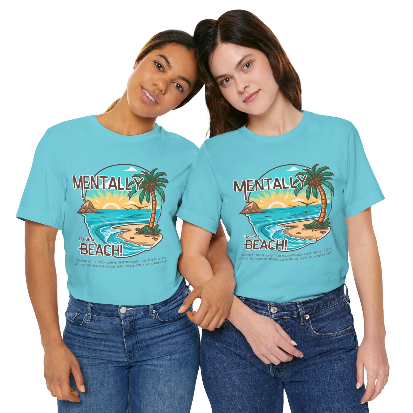 Vacation Shirts Mental Health TShirt - Beach Vibes Tee, Summer Relaxation Vintage T Shirt