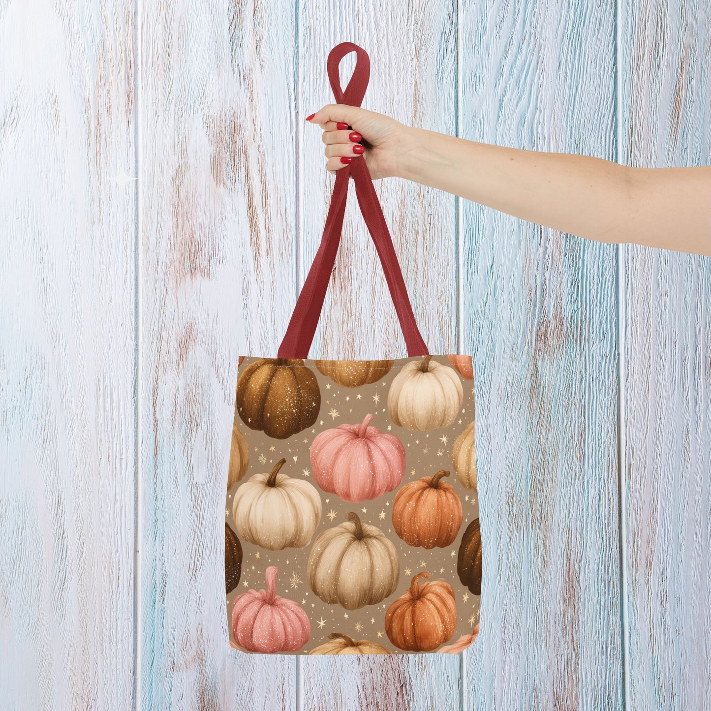 Fall Autumn Pumpkin Tote Bag, Fall Market Shopping Bag, Halloween Trick or Treat AOP Tote Bag, Cute Pumpkins Bookish Tote Bag Gift for Her
