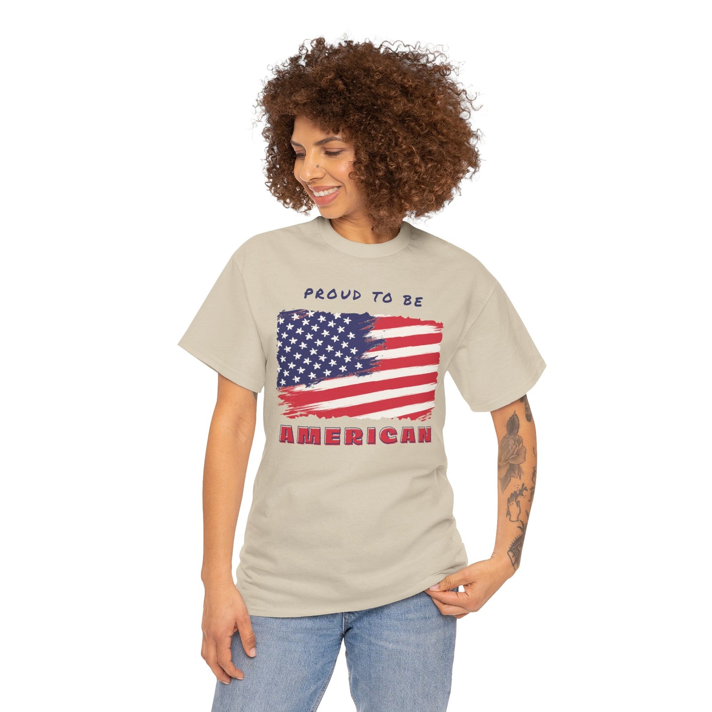 Proud to be American T-Shirt - USA Patriotic Tee USA, Flag Independence Day 4thOfJuly