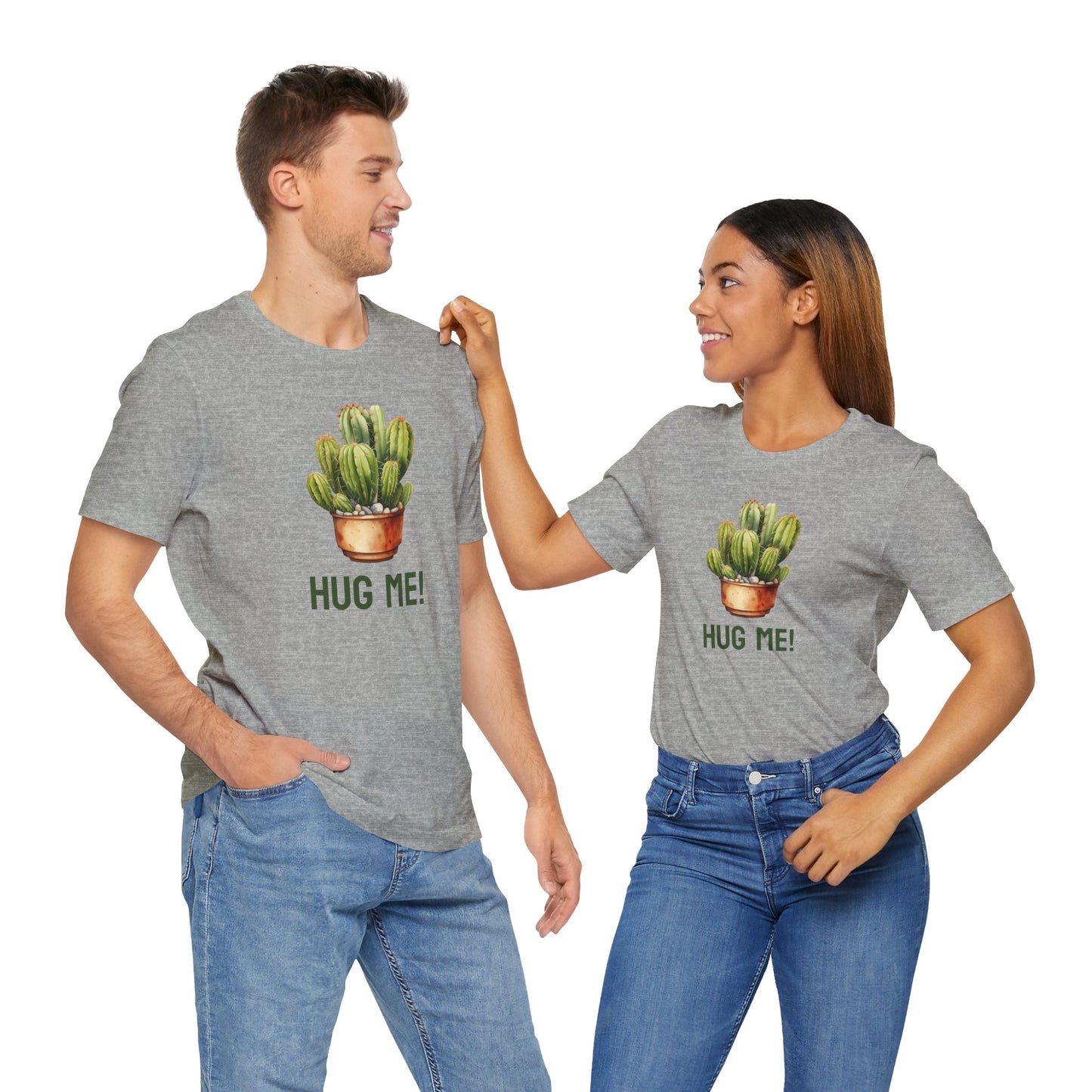 Cactus Tshirt, Succulent Tee, Plant Lover Shirt, Desert Graphic Top, Botanical Print Clothing, Hug me shirt for Friend, Attitude shirt
