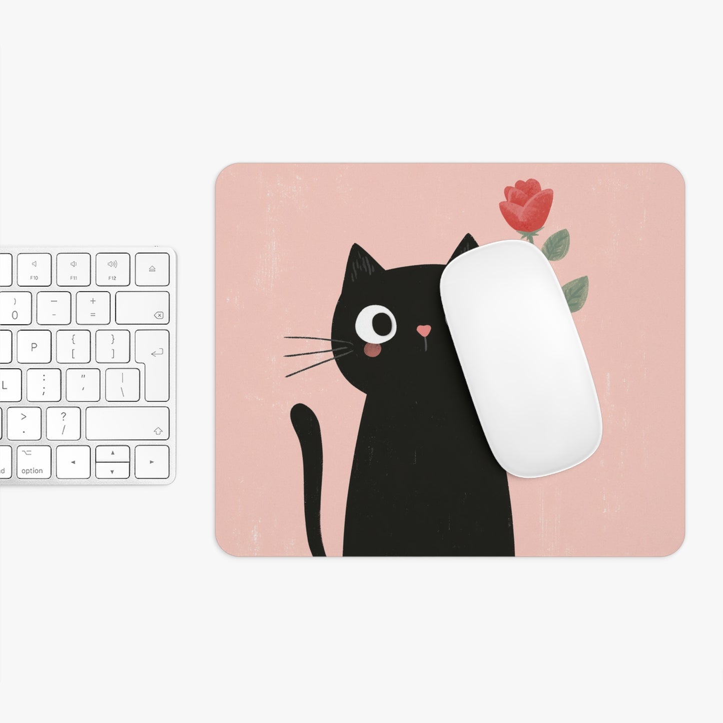 Mouse Pad for Desk, Gift for School Mouse Pad, Office Desk Decor, Cat Lover Gift Floral Mouse Matt Unique Gift for Her PC Kawaii Accessories