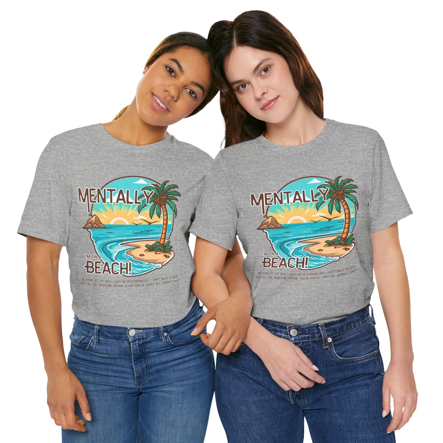 Vacation Shirts Mental Health TShirt - Beach Vibes Tee, Summer Relaxation Vintage T Shirt