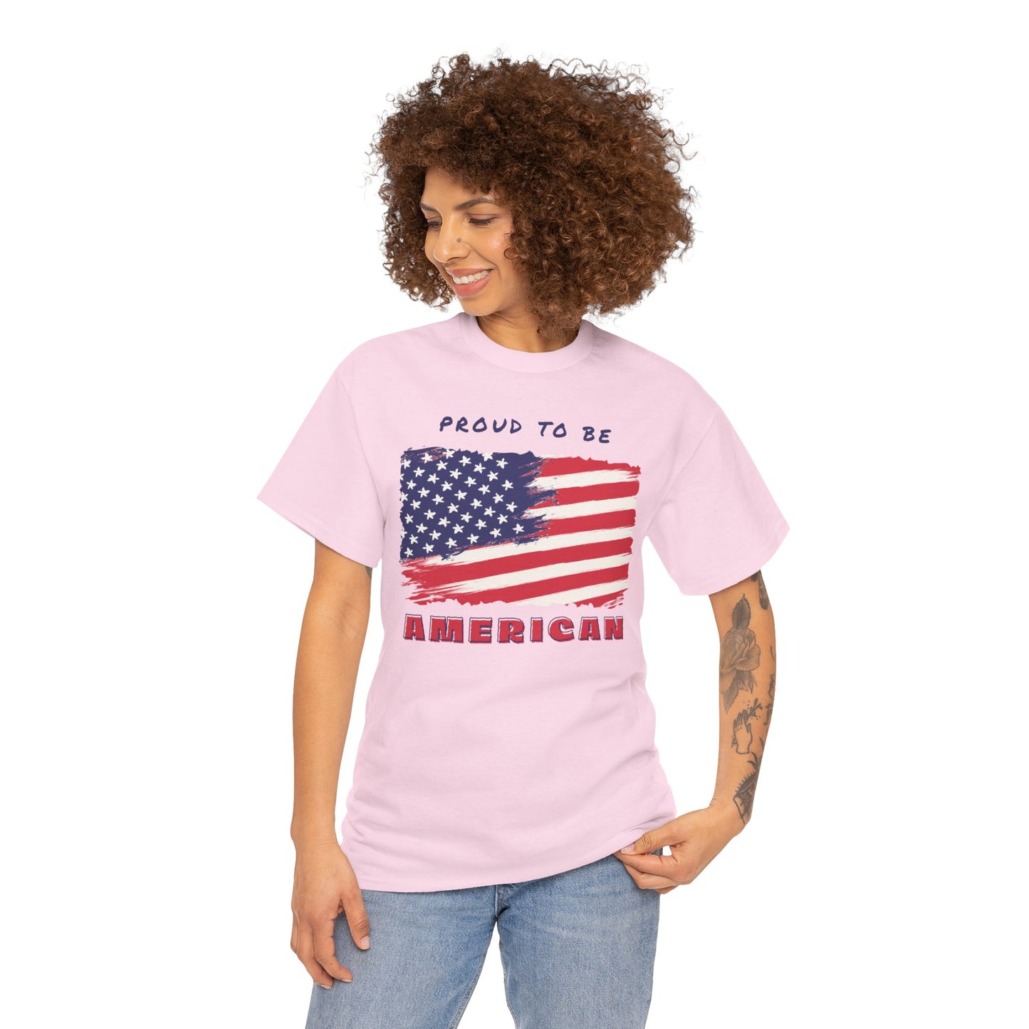 Proud to be American T-Shirt - USA Patriotic Tee USA, Flag Independence Day 4thOfJuly