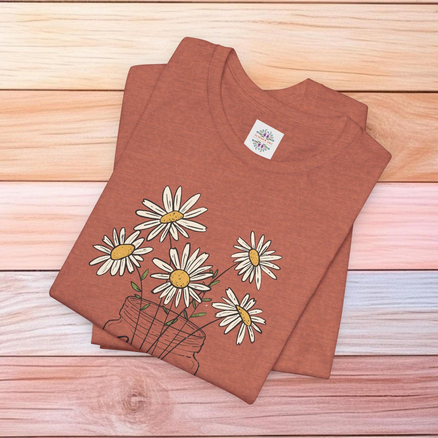 Daisy Floral TShirt, Love gift, Daisy Gifts, Birth Flower Gift, Botanical T-Shirt