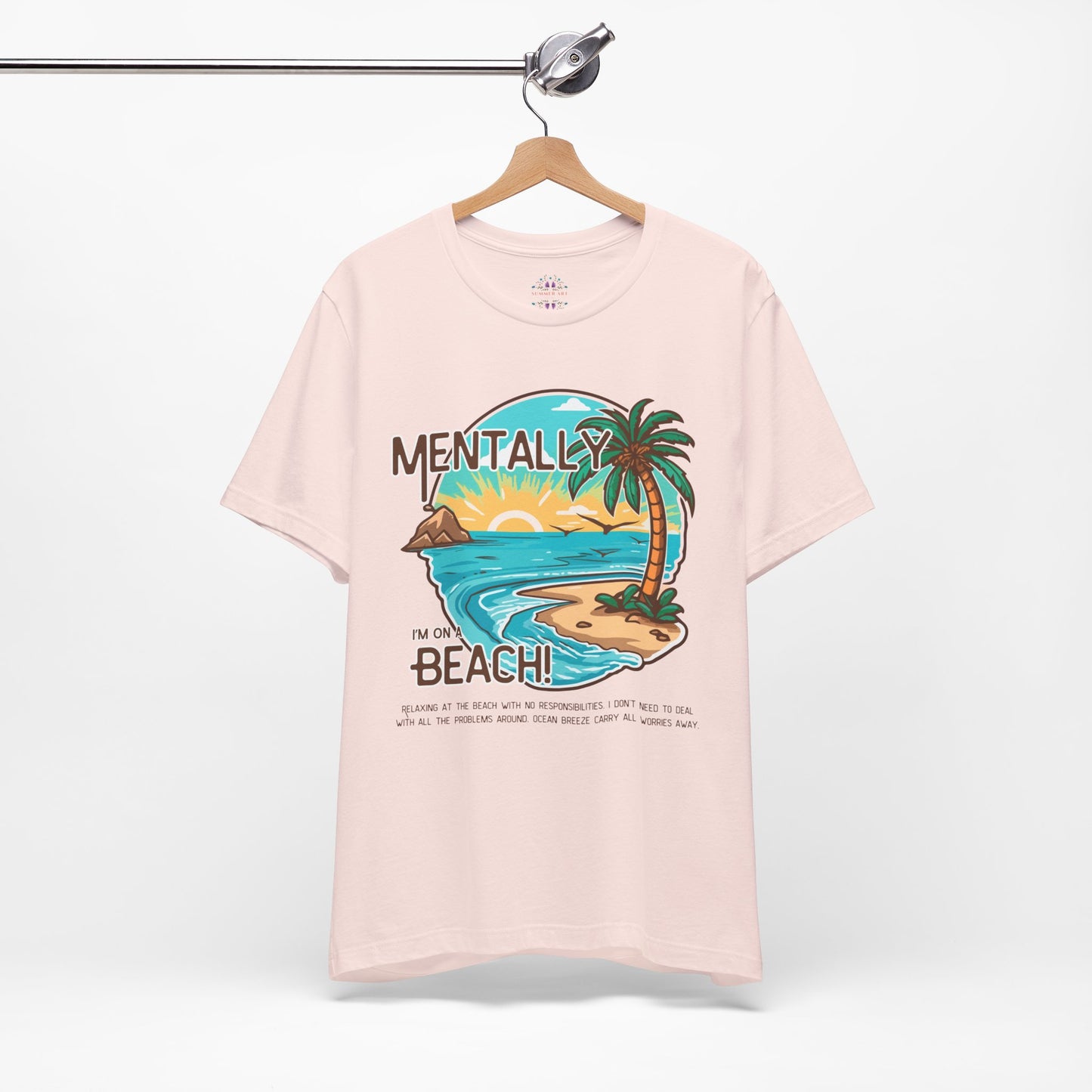 Vacation Shirts Mental Health TShirt - Beach Vibes Tee, Summer Relaxation Vintage T Shirt