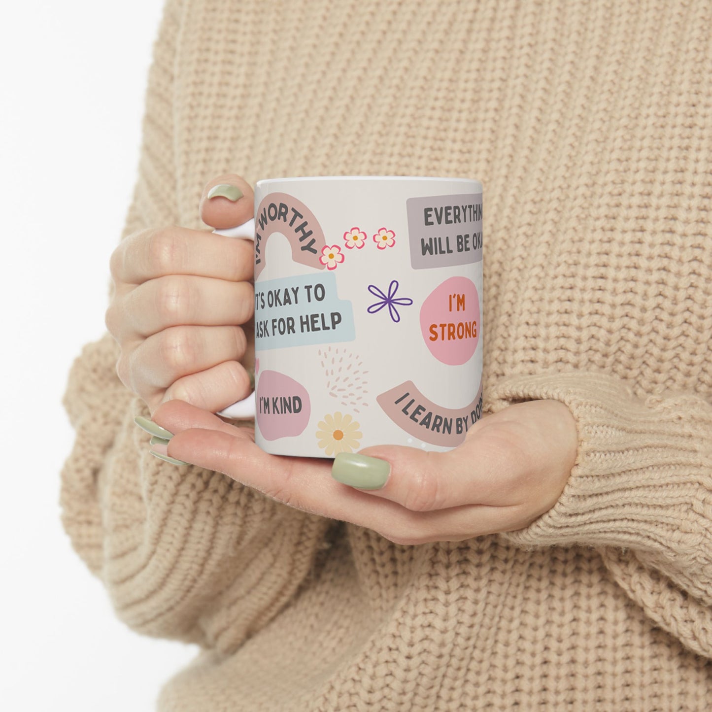Affirmation Mug- Mental Health, Mindset Quote, Motivational Self Care Mug Everyday Manifest Affirmation Wellbeing Mental Health Gift for Her