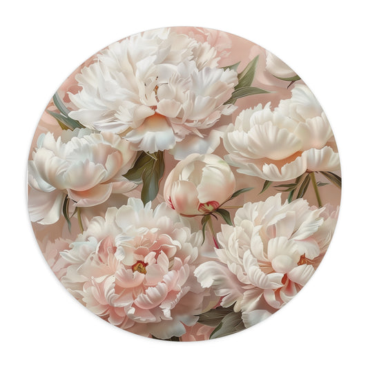 Pink Peony Mouse Pad- Floral Print, Flower Mouse Mat, Vintage Mouse Pad, Peony Desk Accessories, PC mouse pad, 3Dpeony
