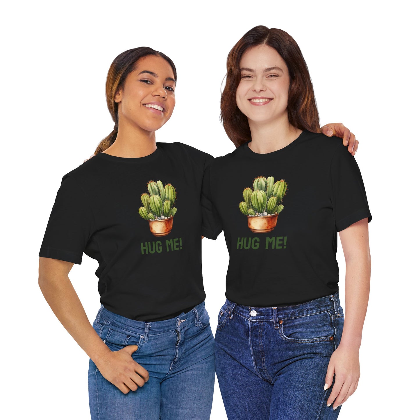 Cactus Tshirt, Succulent Tee, Plant Lover Shirt, Desert Graphic Top, Botanical Print Clothing, Hug me shirt for Friend, Attitude shirt