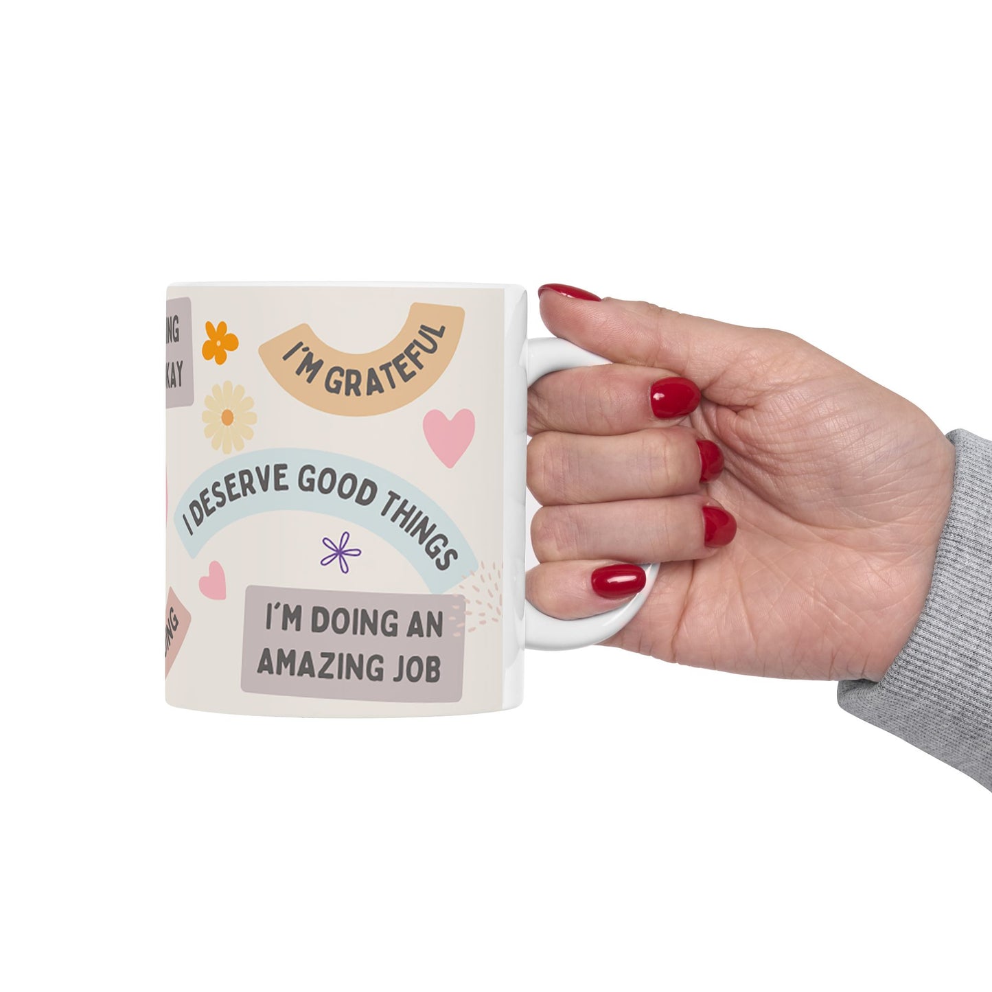 Affirmation Mug- Mental Health, Mindset Quote, Motivational Self Care Mug Everyday Manifest Affirmation Wellbeing Mental Health Gift for Her