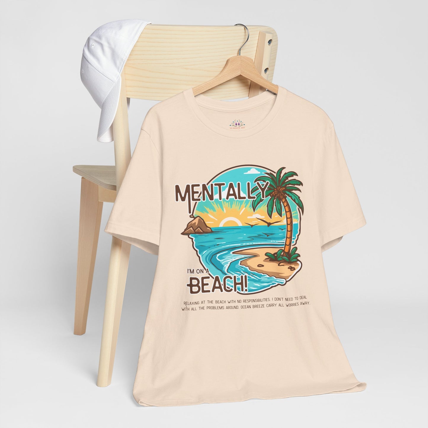 Vacation Shirts Mental Health TShirt - Beach Vibes Tee, Summer Relaxation Vintage T Shirt