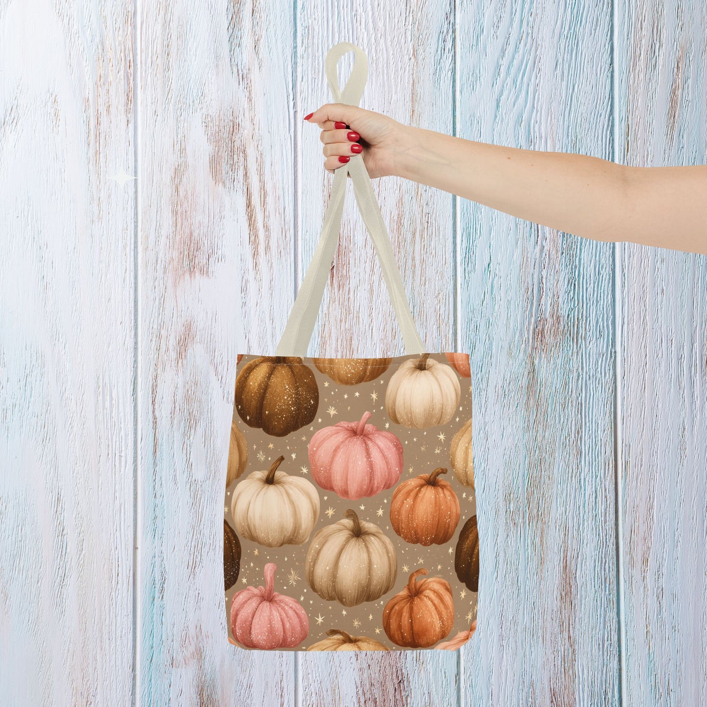 Fall Autumn Pumpkin Tote Bag, Fall Market Shopping Bag, Halloween Trick or Treat AOP Tote Bag, Cute Pumpkins Bookish Tote Bag Gift for Her