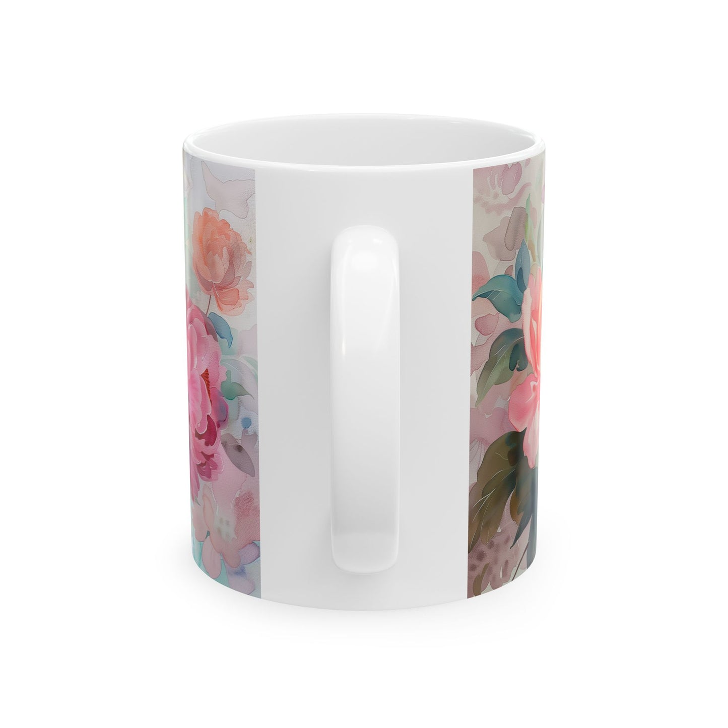 Vintage Peony Mug- Flower Lovers Gift for Her, Coffee Ceramic Mug
