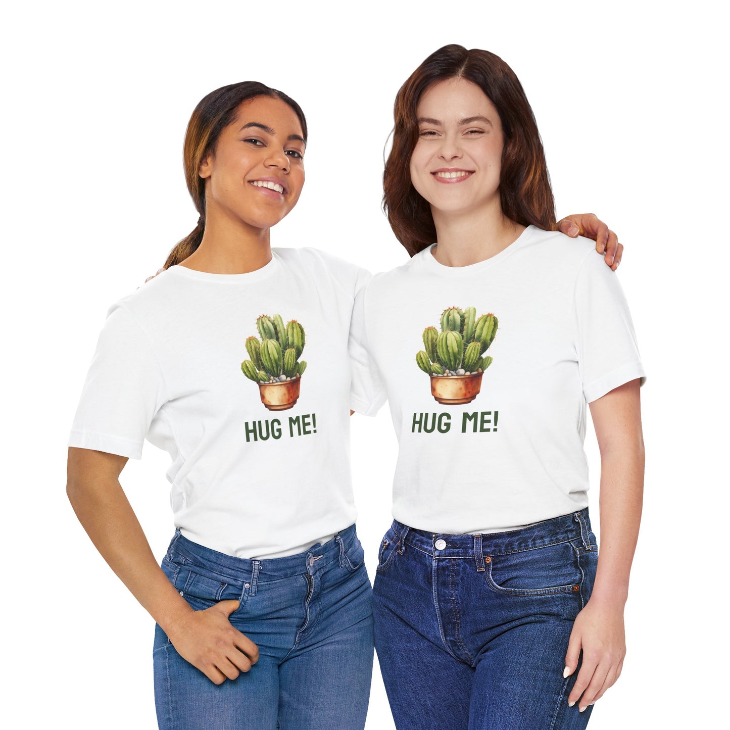 Cactus Tshirt, Succulent Tee, Plant Lover Shirt, Desert Graphic Top, Botanical Print Clothing, Hug me shirt for Friend, Attitude shirt