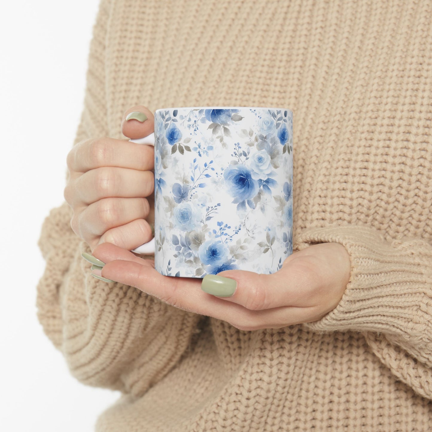 Elegant Floral Ceramic Mug, Ideal for Gifts, Home Decor, Coffee Lovers, Mother's Day, Wedding Favors