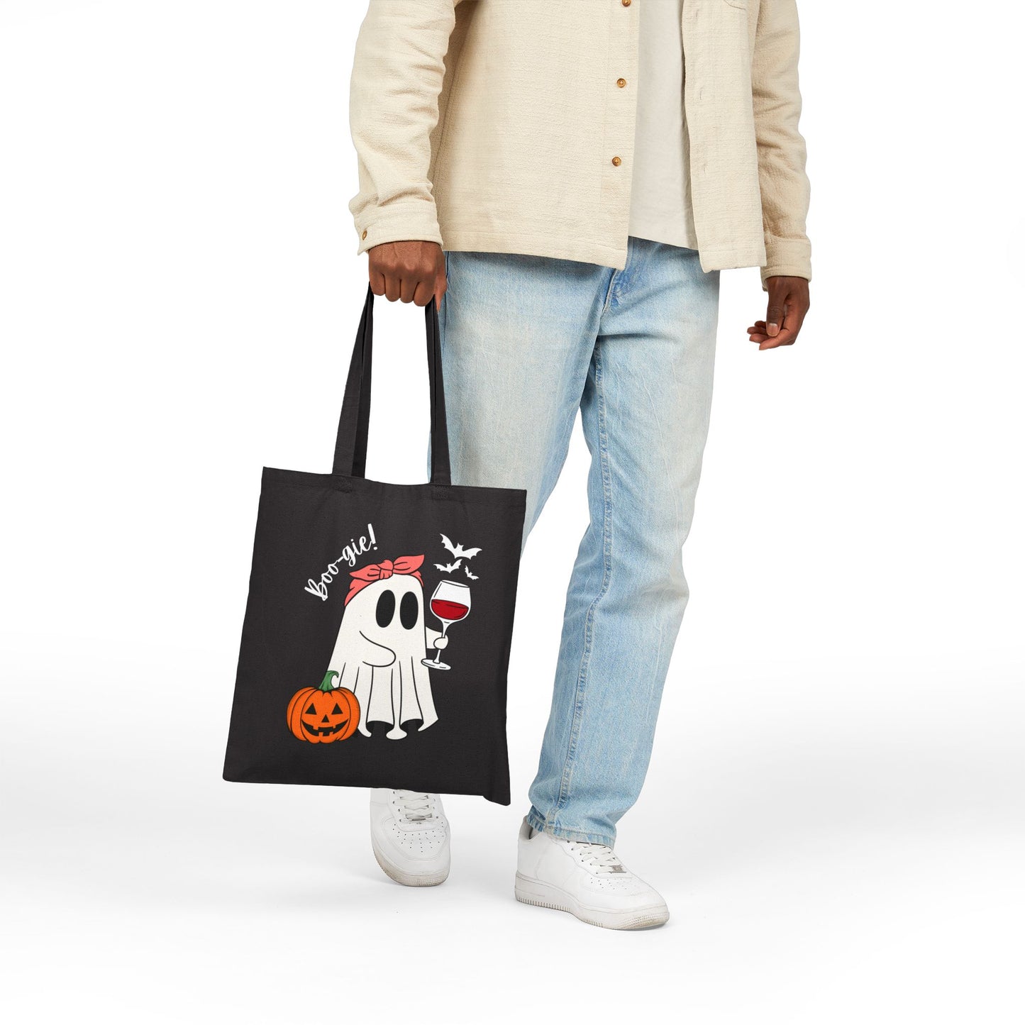 Halloween Tote Bag - Boo-tiful Tote for Trick or Treat, Fall Fashion Gatherings, Pumpkin Spice Lovers, Ghost Bag for Her Eco-Friendly Gift