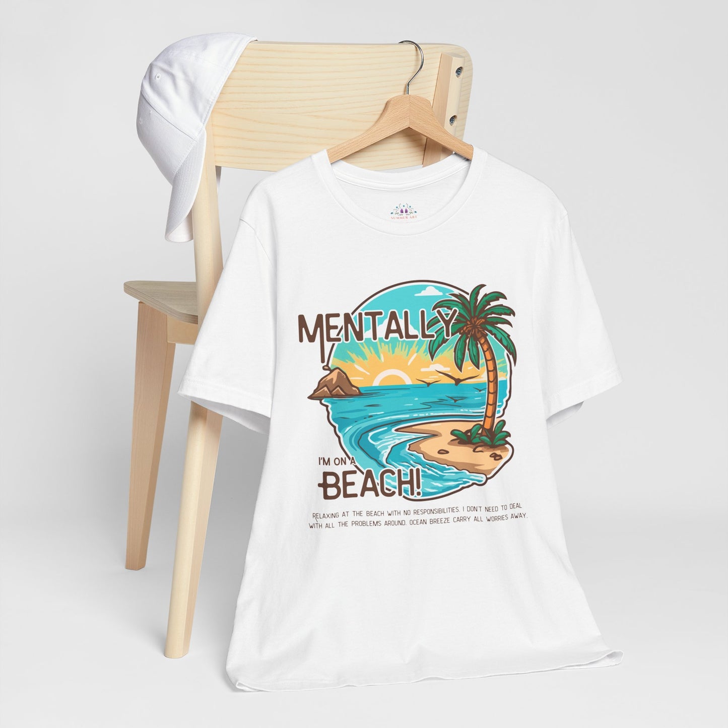Vacation Shirts Mental Health TShirt - Beach Vibes Tee, Summer Relaxation Vintage T Shirt