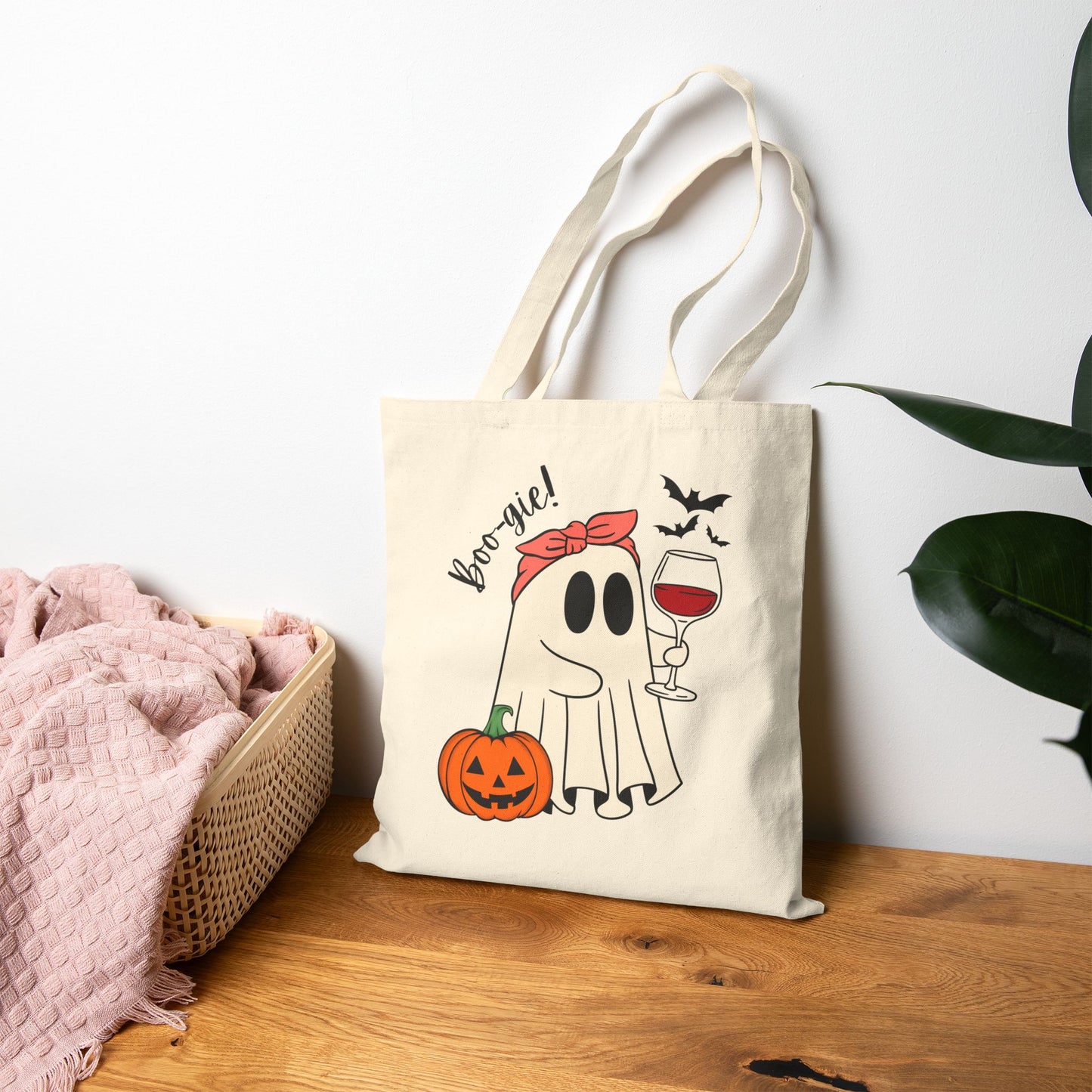 Halloween Tote Bag - Boo-tiful Tote for Trick or Treat, Fall Fashion Gatherings, Pumpkin Spice Lovers, Ghost Bag for Her Eco-Friendly Gift