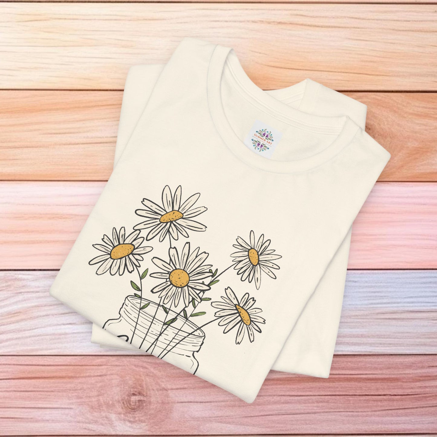 Daisy Floral TShirt, Love gift, Daisy Gifts, Birth Flower Gift, Botanical T-Shirt