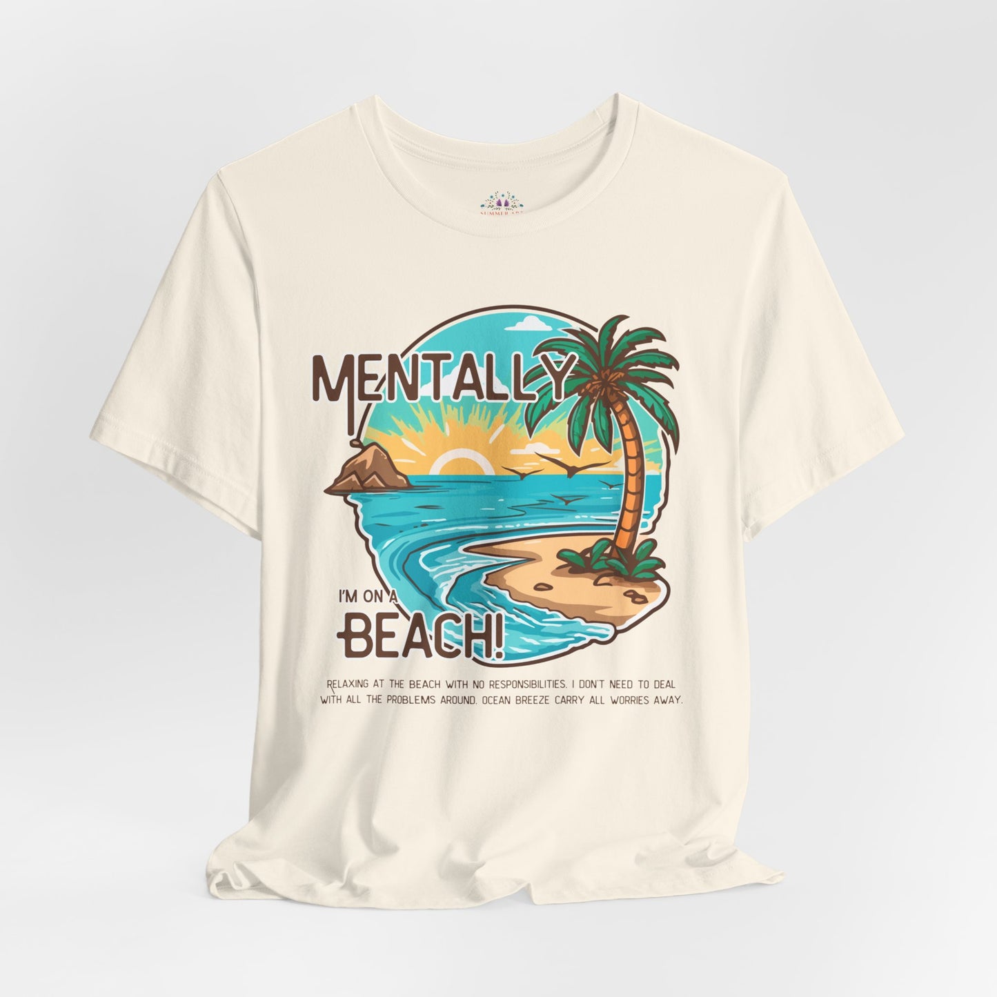 Vacation Shirts Mental Health TShirt - Beach Vibes Tee, Summer Relaxation Vintage T Shirt