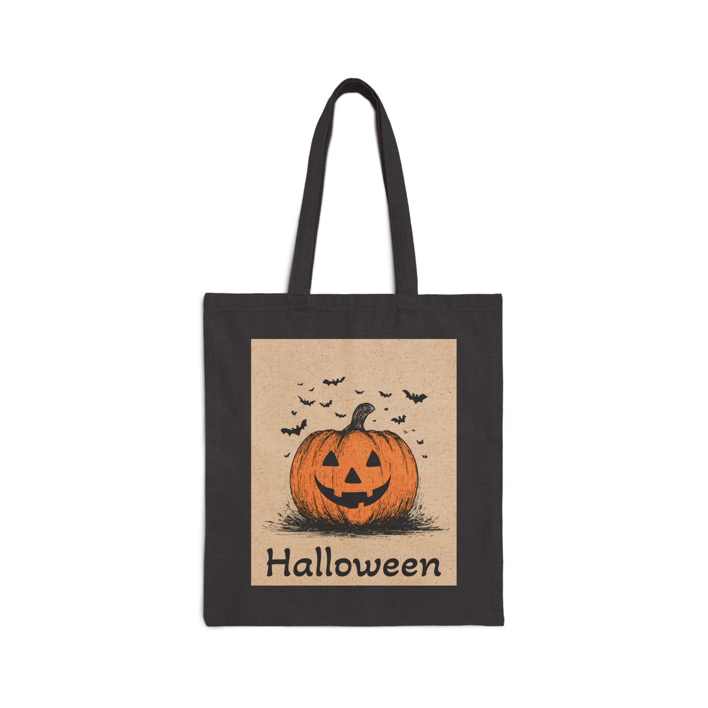 Halloween Tote Bag Trick or Treat Candy Halloween Fall Gift Tote Bag, Shoulder Shopping Bag for Him Her, Scarry Cuteness Pumpkin Tote