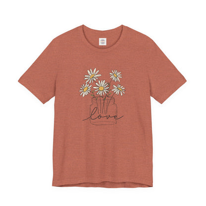Daisy Floral TShirt, Love gift, Daisy Gifts, Birth Flower Gift, Botanical T-Shirt