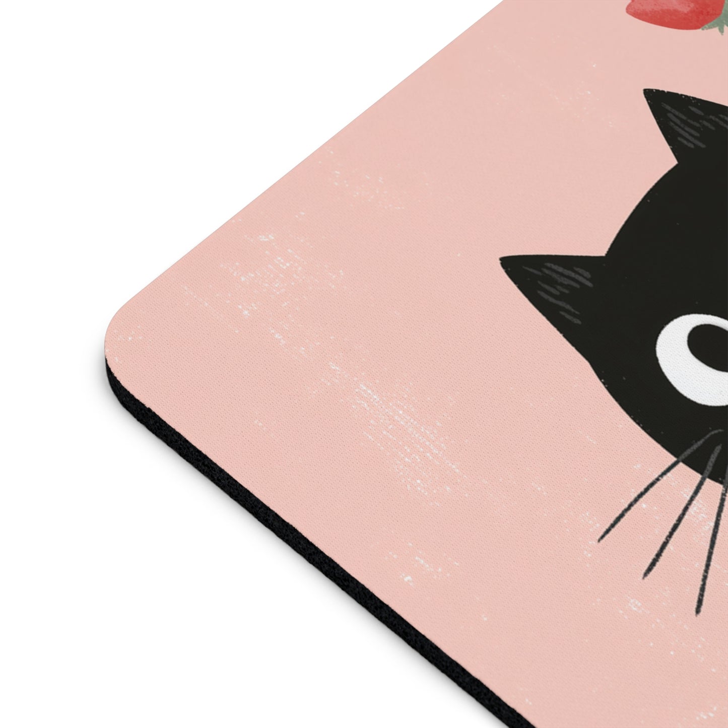 Mouse Pad for Desk, Gift for School Mouse Pad, Office Desk Decor, Cat Lover Gift Floral Mouse Matt Unique Gift for Her PC Kawaii Accessories