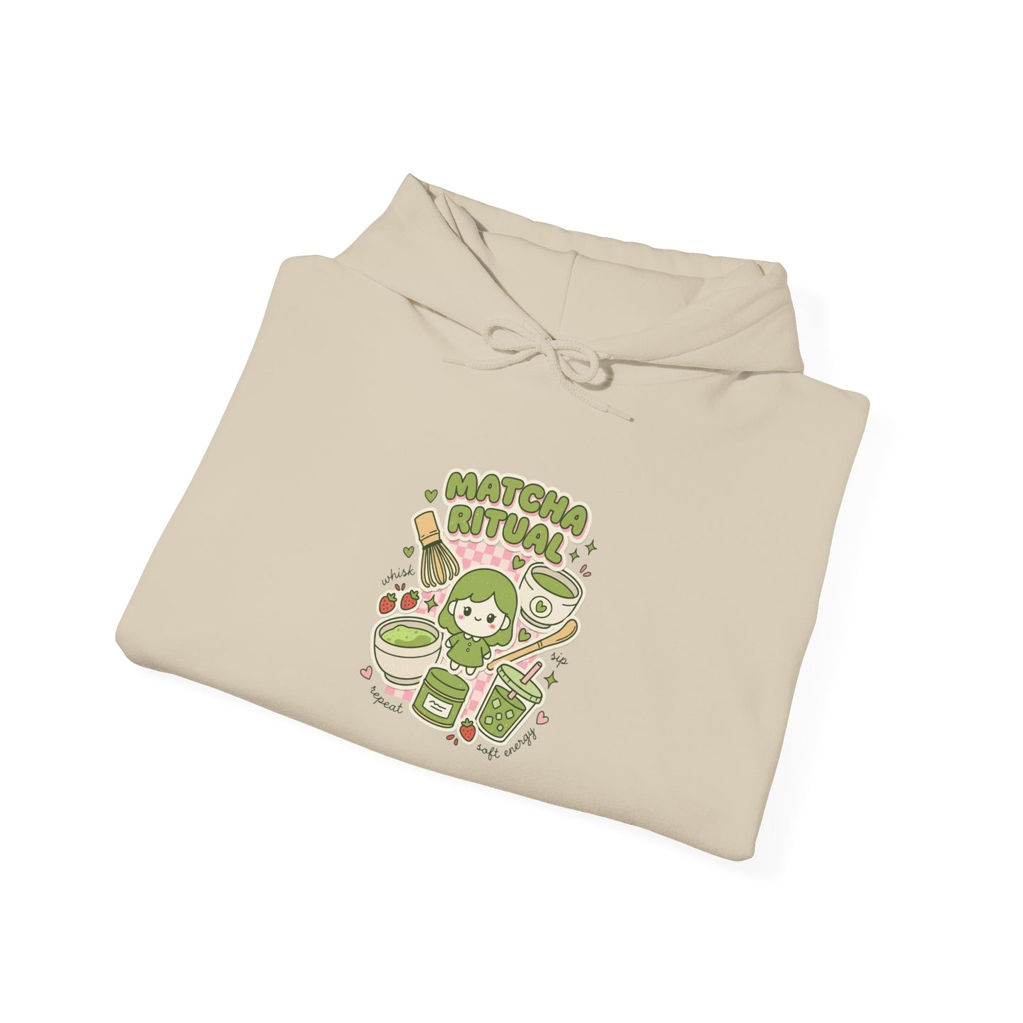 Matcha Cat Latte Hoodie | matcha aesthetic, café girl style