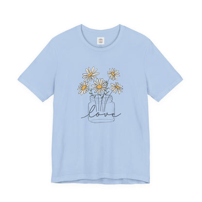 Daisy Floral TShirt, Love gift, Daisy Gifts, Birth Flower Gift, Botanical T-Shirt