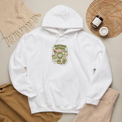 Matcha Cat Latte Hoodie | matcha aesthetic, café girl style