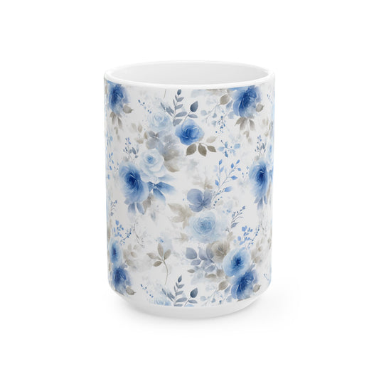 Elegant Floral Ceramic Mug, Ideal for Gifts, Home Decor, Coffee Lovers, Mother's Day, Wedding Favors