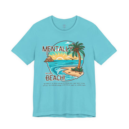Vacation Shirts Mental Health TShirt - Beach Vibes Tee, Summer Relaxation Vintage T Shirt