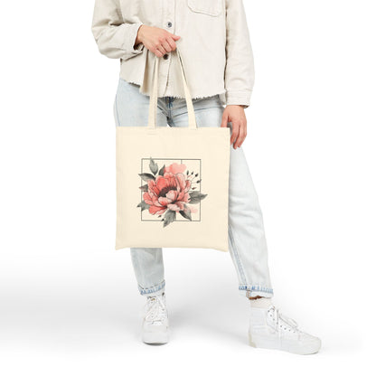 Peony Tote bag, Peony Gift, Floral Tote bag, Beautiful Gift for Her, Good things Tote bag, Positive Mindset Tote bag, Bag for Shopping,