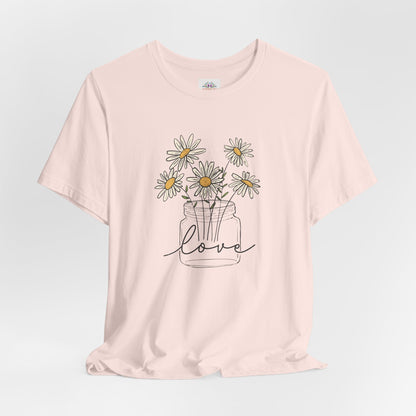 Daisy Floral TShirt, Love gift, Daisy Gifts, Birth Flower Gift, Botanical T-Shirt