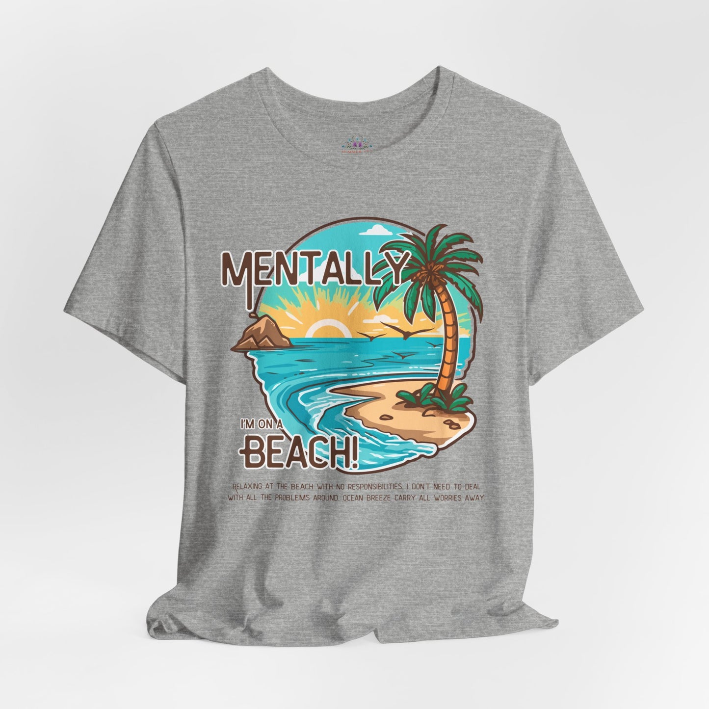 Vacation Shirts Mental Health TShirt - Beach Vibes Tee, Summer Relaxation Vintage T Shirt