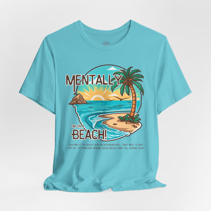 Vacation Shirts Mental Health TShirt - Beach Vibes Tee, Summer Relaxation Vintage T Shirt
