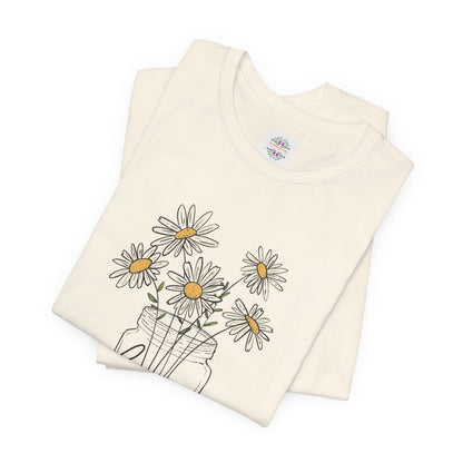 Daisy Floral TShirt, Love gift, Daisy Gifts, Birth Flower Gift, Botanical T-Shirt